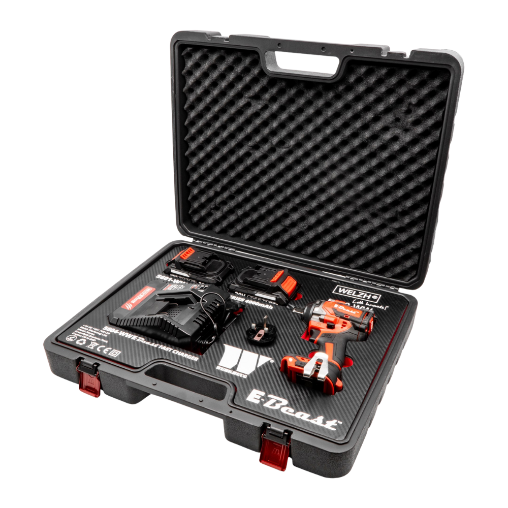 WELZH WERKZEUG E-Beast kompakt sladdlös borstlös mutterdragare 1/2" dr; 850 Nm