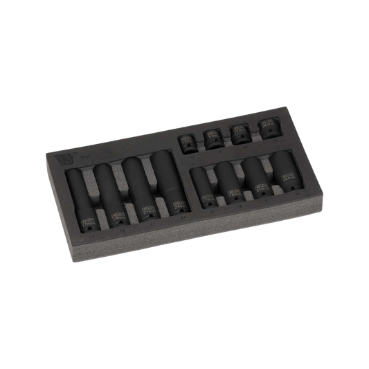 WELZH WERKZEUG Hylssats Kort Impact 1/2" 6-kant 12 delar