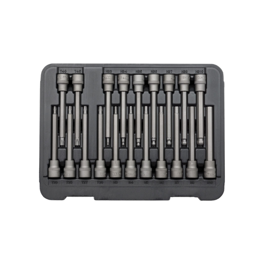 WELZH WERKZEUG 20 delar extra lång Torx Hex kul-hexagon 110mm
