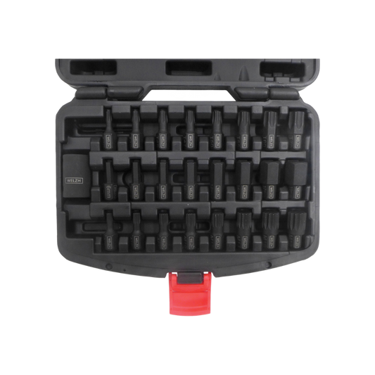 WELZH WERKZEUG Kraftbitshylssats 1/2" Torx Hex & Spline 26 delar