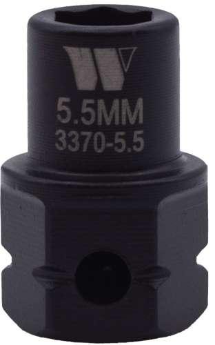 WELZH WERKZEUG Krafthylsa Kort Utvändig 6-kant 1/4" 55 mm