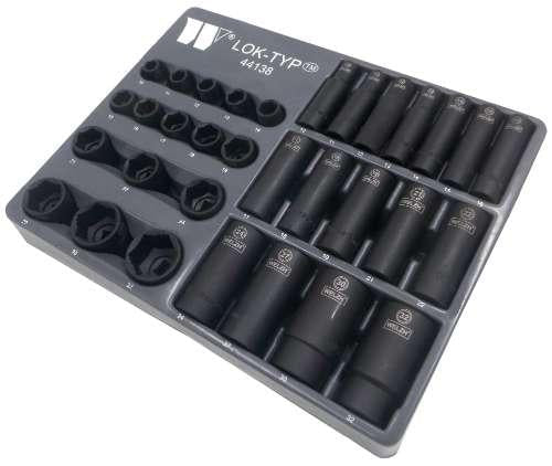 WELZH WERKZEUG Krafthylsa set Lång & Kort 1/2" Lok-Typ 10-32 mm