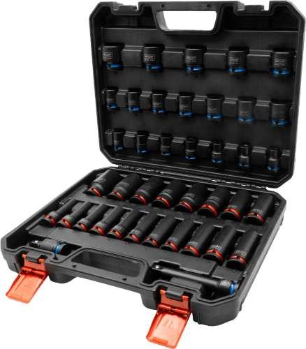 WELZH WERKZEUG Hylsnyckelsats Slag Djup + Grunt 1/2" 40-delars 10-30mm