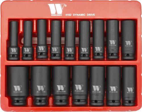 WELZH WERKZEUG Hylssats Krafthylsa 1/2" 6-kant Dynamisk Vägg Drive 10-32mm