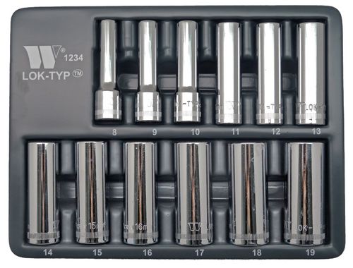 WELZH WERKZEUG Hylssats Lok-Typ 3 / 8" 8-19mm 15 delar
